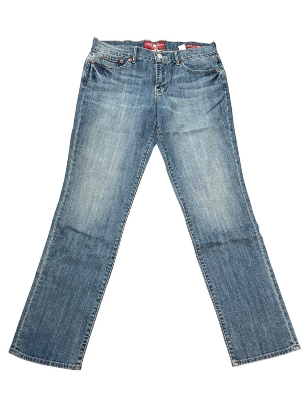 Lucky Brand womens Sweet Straight Jeans 10/30 Regular Blue Denim Classic Fit New